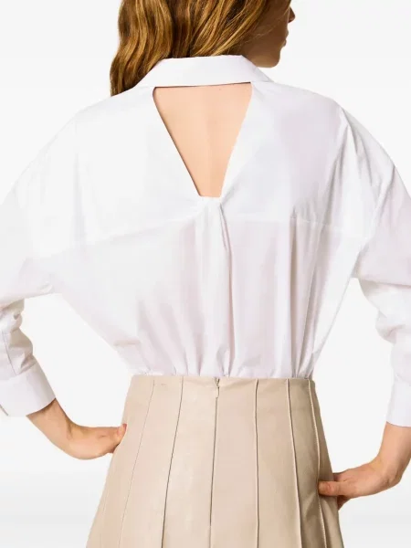 Cămașă Twinset din poplin alb
