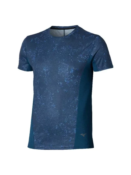 Koszulka Mizuno Dryaerofl Graphic niebieska