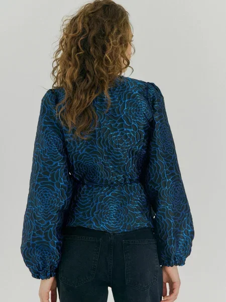 NORR Tricou Debra azur / cyan