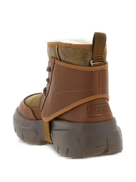 Botine Ugg cu șireturi din dantelă maro