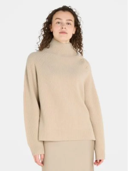 Calvin Klein Bluză cu gât bej