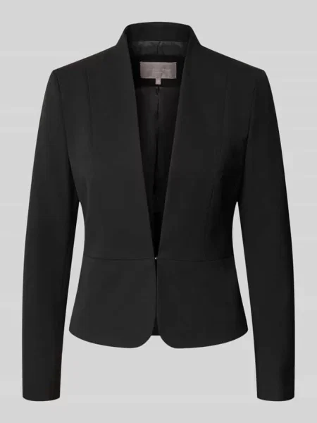 Żakiet o kroju slim fit z zapięciem na haftkę Christian Berg Woman Selection czarna