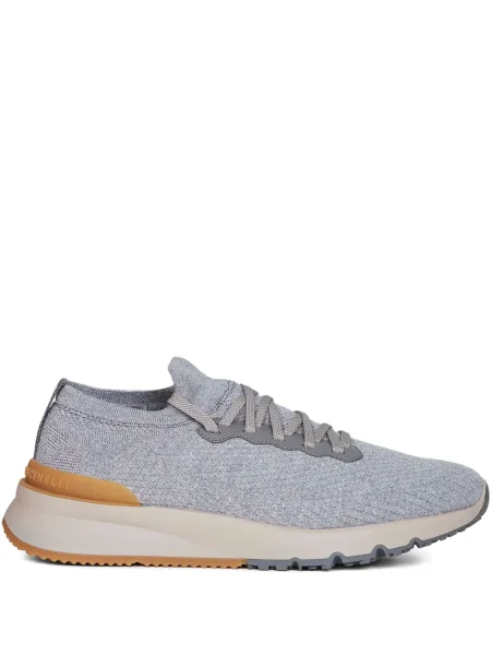 Sneakerși Brunello Cucinelli de lână gri