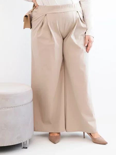 Szerokie spodnie Kesi Włoski khaki