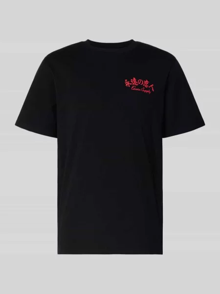 T-shirt z nadrukiem z logo model ‘FOREVER LOVER’ Edwin czarna