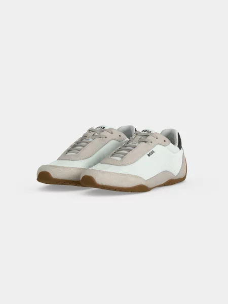 BOSS BLACK Sneakers Jaylen_Lowp_sdnylt | piele întoarsă alb