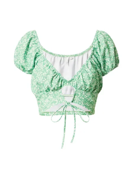 NLY by Nelly Bluză verde deschis alb