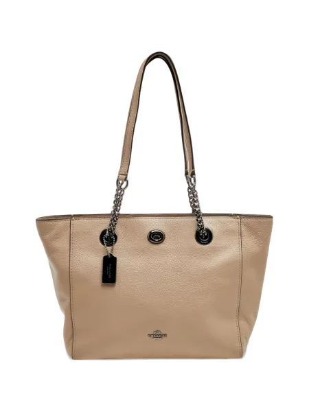 Geantă shopper Coach din piele gri