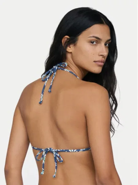 ROXY Bikini gornji dio Essentials Tiki Tri / kraljevski zelena / bijela plava