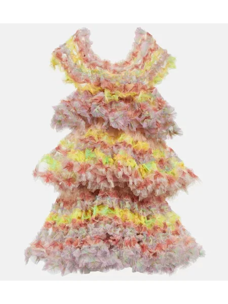 Warstwowa sukienka midi Susan Fang do kolan garniturowa