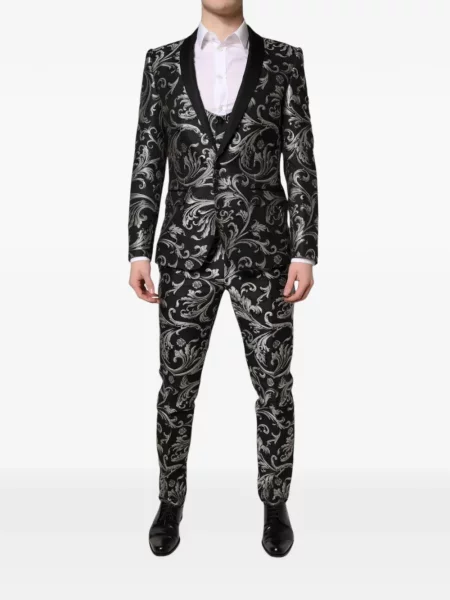 Garnitur Dolce And Gabbana żakardowy czarny