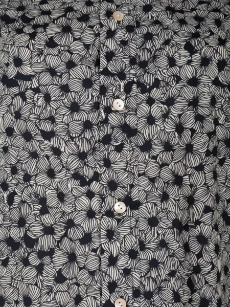 Cămașă R13 cu model floral cu imagine negru