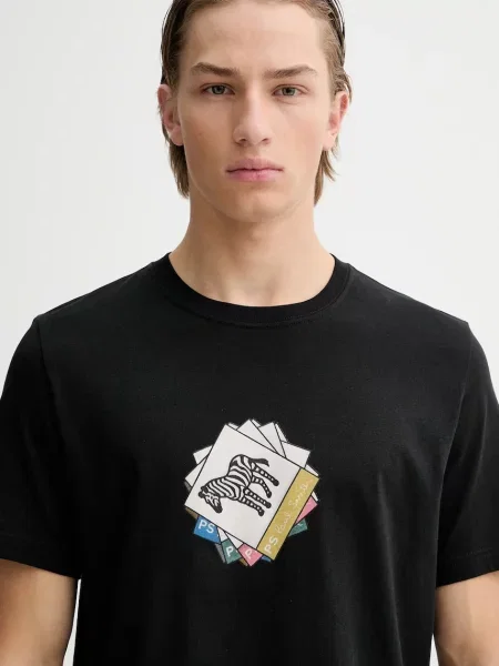 Футболка Ps Paul Smith с принтом черная