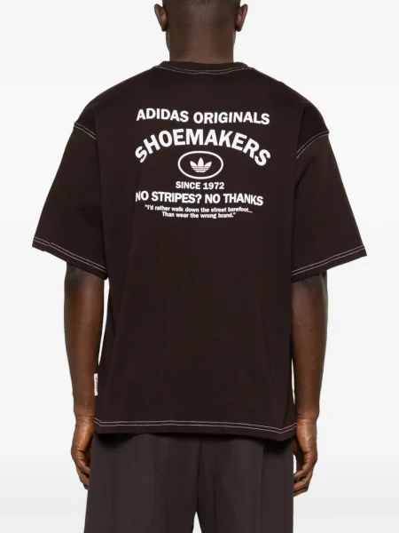 Dryžuotas ilgas marškinėliai Adidas raudona