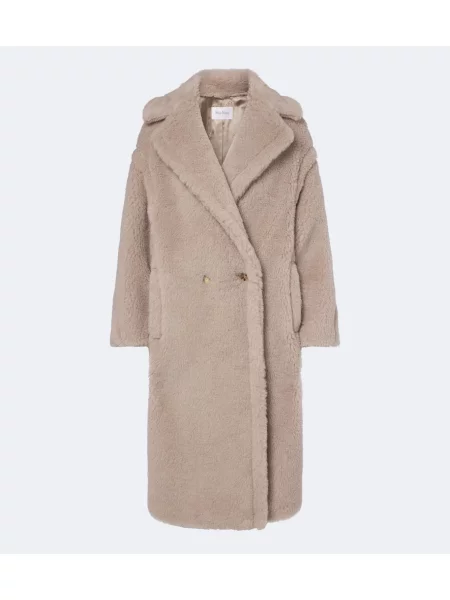 Ursuleț de pluș palton Max Mara de lână bej