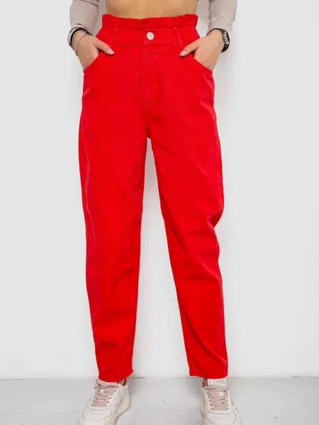 Джинси мом Ager червоний