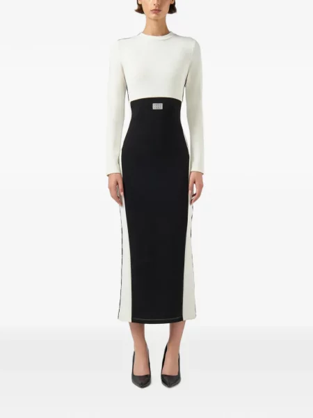 Rochie midi Gcds tricotate alb