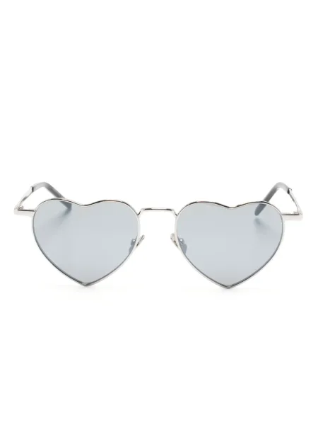Слънчеви очила Saint Laurent Eyewear със сърца сребристо