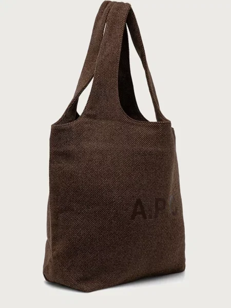 Geantă shopper A.p.c. de lână maro