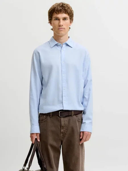 JACK & JONES Košile JJEFIELD světlemodrá