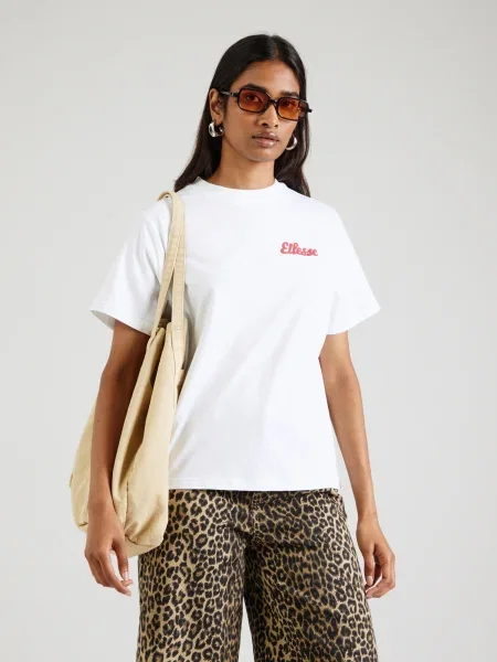 ELLESSE Tricou Soffio roșu deschis alb