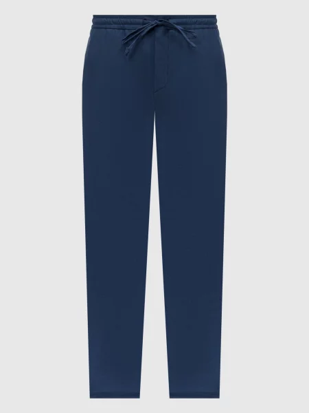 Штани з льону та вовни Canali сині