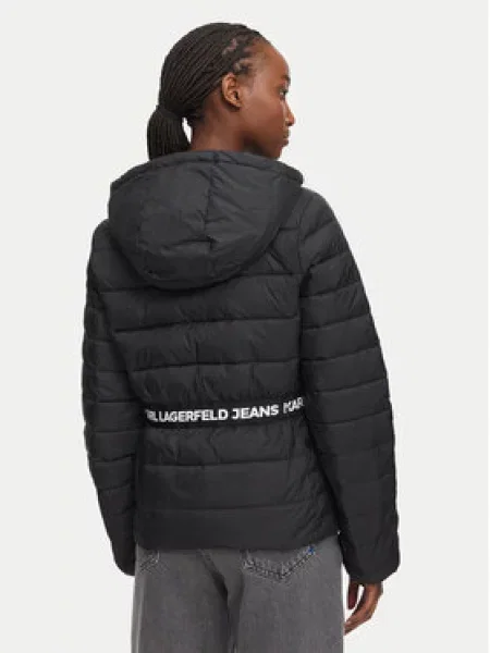 KARL LAGERFELD JEANS Prechodná bunda / biela čierna