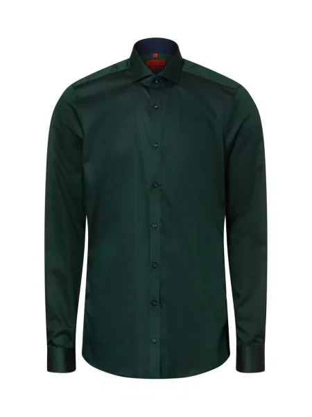 Finshley & Harding Koszula Mężczyźni Slim Fit wypukły wzór tkaniny 39 zielony