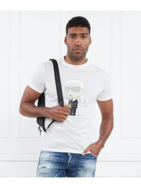 Karl Lagerfeld Tricou CREWNECK alb