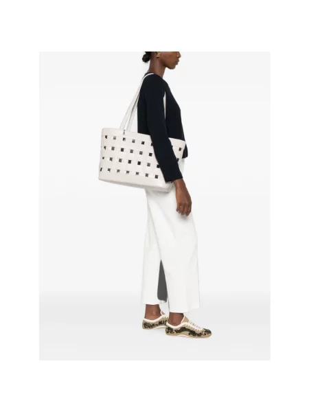 Shopperka Emporio Armani skórzana szara