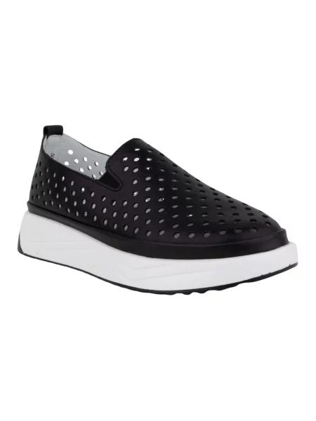 Sneakersy Santino Milano na koturnie czarne