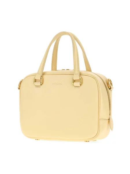 Shopperka Jil Sander skórzana żółta