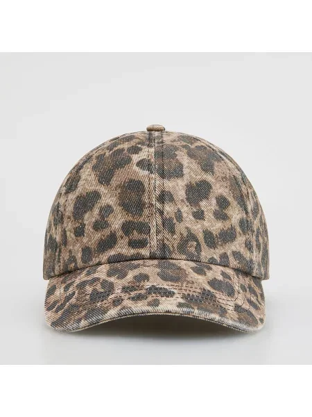 Reserved Čepice s leopardím potiskem vícebarevná