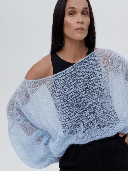 GNIZDO Джемпер Вовна/акрил блакитний