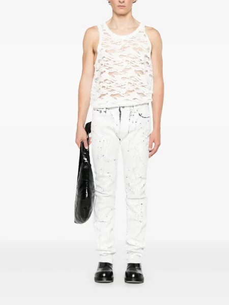 Blugi Mm6 Maison Margiela alb