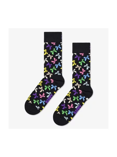 Čarape Happy Socks s mašnom crna