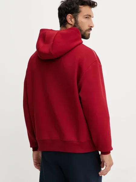 Mikina Tommy Hilfiger x SAIL GP s kapucí s potiskem červená