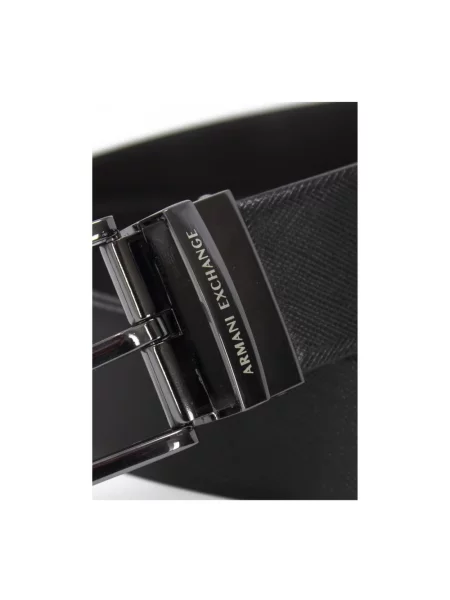 Armani Exchange Pasek czarny brązowy