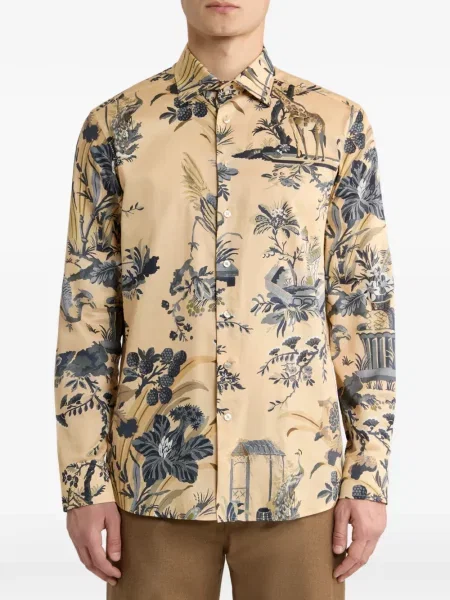 Cămașă Etro din satin cu model floral