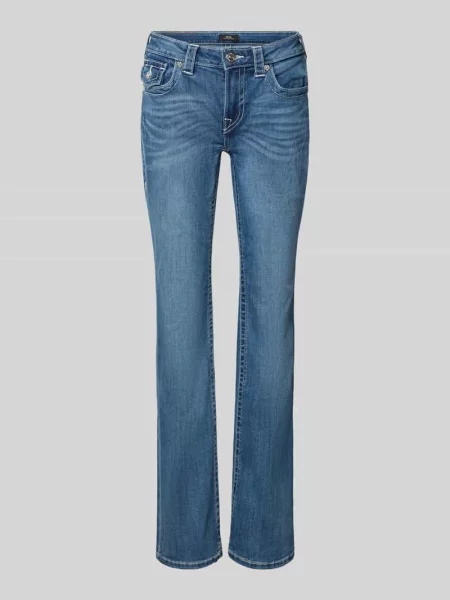 Jeansy w kroju bootcut z mieszanki bawełny model BECCA' True Religion niebieskie