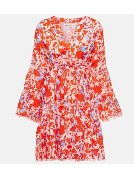 Rochie Heidi Klein de in cu model floral roșu