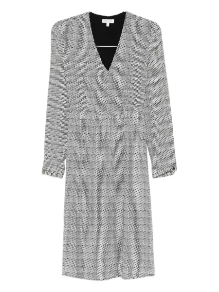 Rochie midi Marc O'polo cu decolteu în V până la genunchi de costum alb