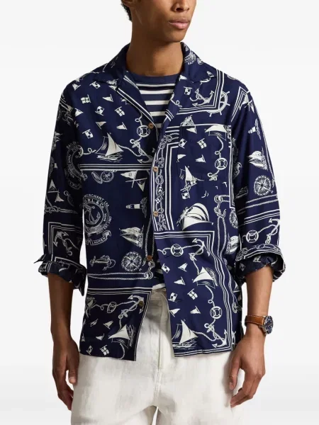Τέντωμα καρό κιλότα Polo Ralph Lauren με κέντημα πράσινο