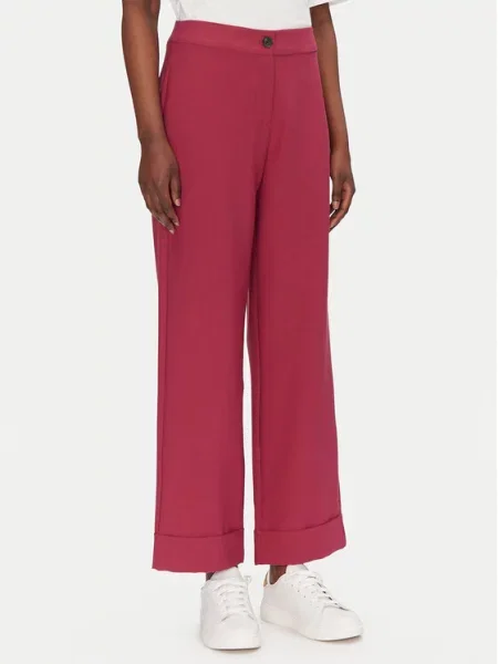 ONLY Spodnie materiałowe Casey Cropped Fit fioletowy