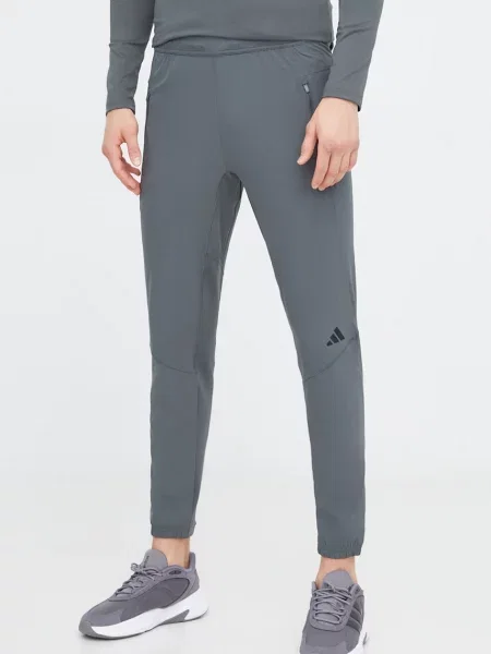 Панталон за трениране adidas Performance с изчистен дизайн зелено