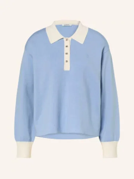 Sandro Koszulka Polo Z Dzianiny blau