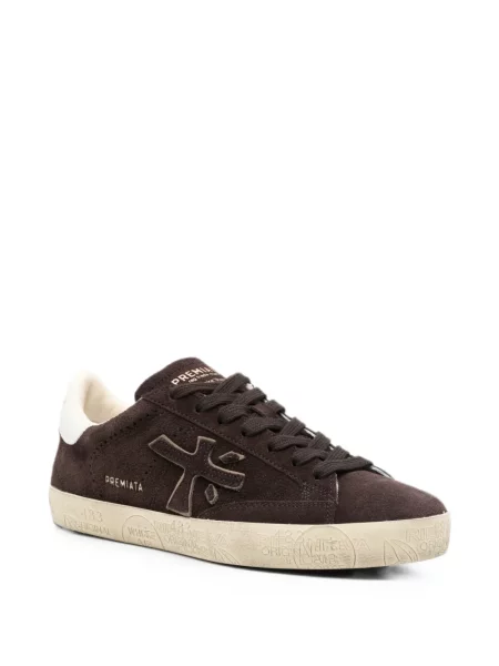 Sneakerși Premiata din piele de căprioară maro