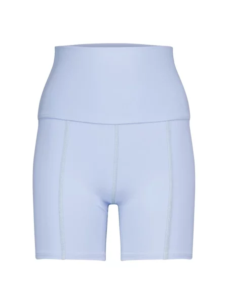 Pantaloni scurți Live The Process cu imprimeu geometric albastru