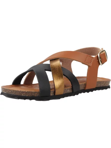 Sandały GEOX J SANDAL CHILENE GIR brązowy