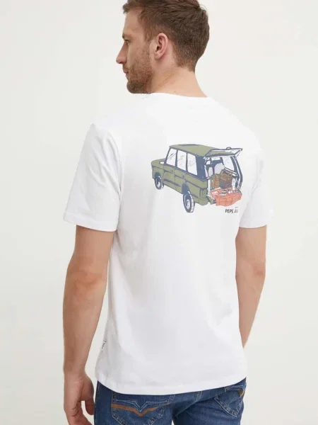 Тениска Pepe Jeans ARMIND с принт бяло